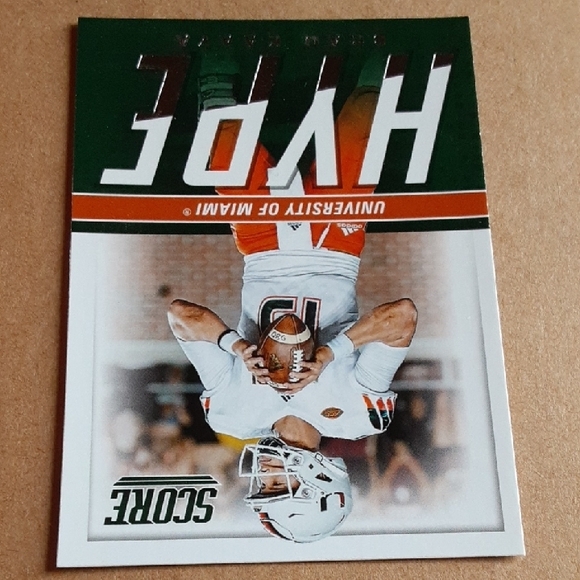 University of Miami Hype Football Card - Picture 3 of 4